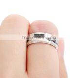 Stainless Steel Unadjustable Rings Silver Tone Black Skull thumbnail-3