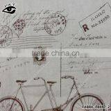 Wholesale Linen Fabric Bicycle Pattern Fabric for Household thumbnail-3