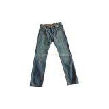 Man's Jeans With Sandblast and Monkey Wash, Black Denim thumbnail-3