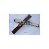 Water-proof Nubuck Lining Leather Watch Wristbands, Custom Watch Strap With Butterfly Buckle thumbnail-1