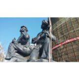 Hand Carved Brozne Garden Decoration Little Skate Boy Statues thumbnail-2