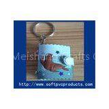Mini Photo Album Rubber Custom Key Chains / Soft PVC Key Holder for Christmas Gifts