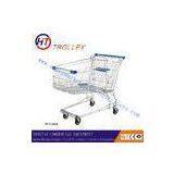 240L Asia Style Collapsible Metal Shopping Trolley , Store Folding Wire Cart thumbnail-1