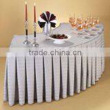 Box Pleats Table Skirting Polyester Table Skirt