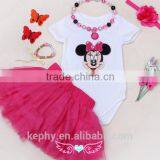Baby Girl's First Birthday Outfit Boutique Cloth Wholesale Kids Hot Pink Tutu Skirt/dress Clothing Set thumbnail-5