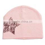 Winter Warm Korea Style 100%cotton Cute Boys&girls Big Five Star Pattern Knitted Beanie Hat for Baby thumbnail-3