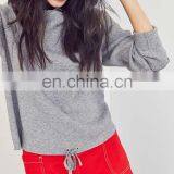 Soft Cotton Oversized Hood Raglan Style Long Sleeves Women Double-knit Hoodie thumbnail-4