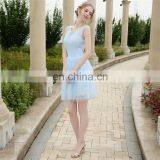 HS1614 Knee Length Short Lace Wedding Bridesmaid Dress Prom Party Dress thumbnail-4
