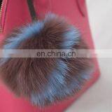 26 Letters Real Fox Fur Ball Pompom Keychain Handbag Fur Ball Accessory thumbnail-2