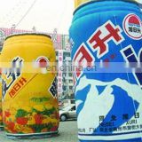 inflatable soft water beverage can/ inflatable drinking alcohol can