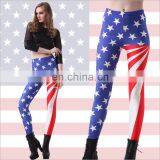 Country Flag Sublimation 3d Digital Custom Printing Women High Waist Leggings thumbnail-2