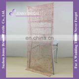 C439A Lace and Embroidered Strips 3d Flower Lace Embroidered Fabric Striped Wedding Chair Covers thumbnail-5