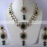 INDIAN PARTYWEAR MEENA KUNDAN JEWELRY SET