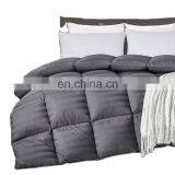 Cotton Damask Jacquard Fabric GOOSE DOWN 300GSM Grey King Size Comforter Australia