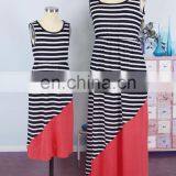2019 New Mommy and Daughter Dress Latest Family Matching Clothing Long Stripe Dresses (this Link for WOMAN) thumbnail-4