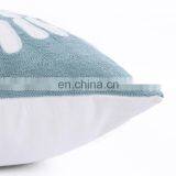 Turquoise Mandala Accent Pure Cotton Sunflower Decor Floral Pattern Embroidered Decorative Cushion Cover thumbnail-5