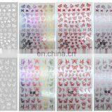 Stickers Gold Butterfly Decals Holographic Decal 3D Buttrrfly Silver Metallic Nail Sticker thumbnail-5