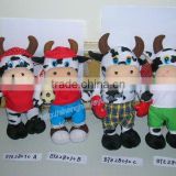 Cute standing cow plush toy,stuffed cow toys.plush cow