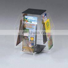 8pockets Acrylic Menu Holder Rotating Acrylic Flyer Display Stand