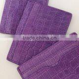 New Design Purple Color Genuine Crocodile Parttern Cow Leather Credit Card Holder ID Business Name Card Case for Lady thumbnail-2