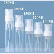 Empty Plastic Foam Pump Bottle 30ml 50ml 60ml 100ml 150ml 200ml Clear White Blue Pet Facial Cleanser Mousse Foam Pump Bottle thumbnail-3