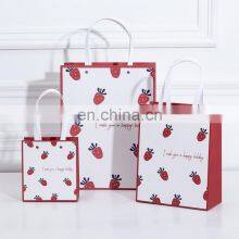 2022 New Arrival Wholesale Strawberry Cartoon Gift Box Paper Packaging Bag
