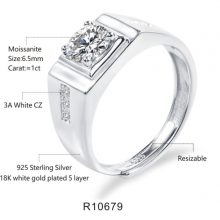 VVS1 Hiphop Moissanite Ring 925 Sterling Silver Wedding Diamond 11mm Engagement Moissanite Rings for Men thumbnail-2