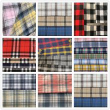 Large stock supply of various specifications of colored polyester cotton dyed plaid fabric