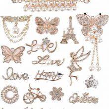 Bling Jewelry Shoes Charms Enamel Diamond Shoe Decoration With Chains Accessories for Girls Women