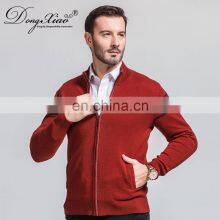 Men's Customizable High Quality Cashmere Cardigan Sweater Comfortable Full Zipper Winter Crew Neck Knitted Design thumbnail-5