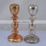 Candlestick Glass With Gold Mercury Color