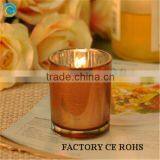 Glow Glass Candle Holder/ Bronze and Gold Votive Holders/ Glass Star Candle Holders