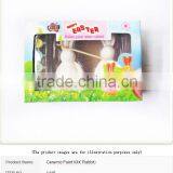 HAPPY EASTER RABBIT CERAMIC PAINT DIY 6 COLORS 2 ML PER COLOR WITH 2 CERAMIC RABBITS AND A BRUSH NON-TOXIC