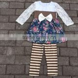 Kids Clothes Wholesale Childrens Boutique Clothing Girls Fall Boutique Kids Stripe Outfit Remakes Baby Clothing