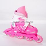 four pvc wheels inline skat with cheapes price and pp plastic chassis