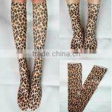 New Fashion Sexy Leopard Print Knee High Girls Silk Stockings, High Silk Stockings, Silk Stocking Foot Sexy Stockings