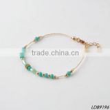 simple cord mint beads bracelet
