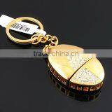 Noble Jewellery Round Shape USB with Keychain For Promotion