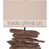 Wholesale Driftwood Polyresin Table Lamp With Linen Shade, for Living Room thumbnail-1