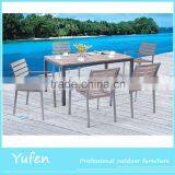 Wood Plastic Composite Furniture Table and Chair for Restaurant thumbnail-1