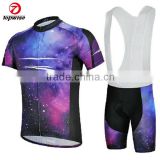 Fashion design customized cycling jersey bib shorts