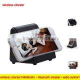3 in 1 New Popular Product Wireless Charger Power Bank Bluetooth Speaker 4400mah