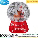 6 ft Tall Airblown Inflatable Photorealistic Snow Globe with Santa and Reindeer