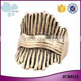 Fashion Jewellery Zinc Alloy Latest Ladies Finger Gold Ring Design thumbnail-1