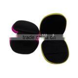 Black Round Zipper Portable Earphone Storage Hard EVA Case thumbnail-2