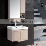 Acrylic wash basin PVC bathroom cabinet with shelf
