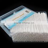 200pcs/tube white color plastic stick square box cotton buds