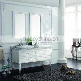 Double sinks bathroom mirror cabinet, oak veneer double bowl antique bathroom vanity with marble top