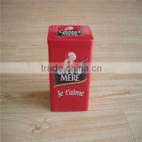 Food Grade Rectangular Coffee Storage Tin