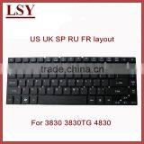 Brand new laptop keyboard for acer 3830 3830T 3830TG 4830 4830TG 4755 4755G US layout version keyboard for notebook